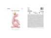 Picture of STANDING FOIL BALLOON NUMBER 6 LIGHT PINK 84CM
